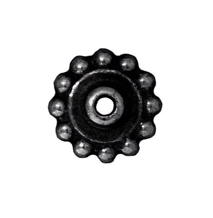 Findings - Bead Caps - 8mm Daisy Bead Aligner - Black (10)