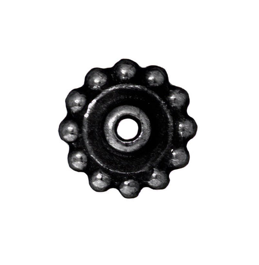 Findings - Bead Caps - 8mm Daisy Bead Aligner - Black (10)