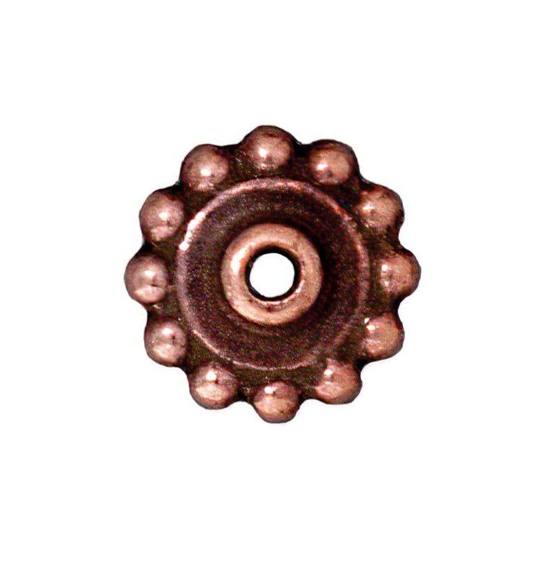 Findings - Bead Caps - 8mm Daisy Bead Aligner - Antique Copper (10)