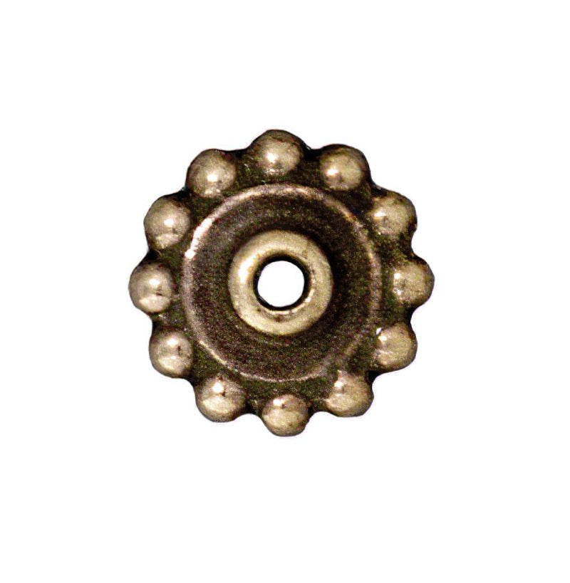 Findings - Bead Caps - 8mm Daisy Bead Aligner - Brass Oxide (10)