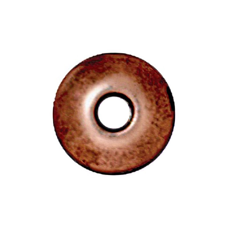 Findings - Bead Caps - 6mm Plain Bead Aligner - Antique Copper (10)