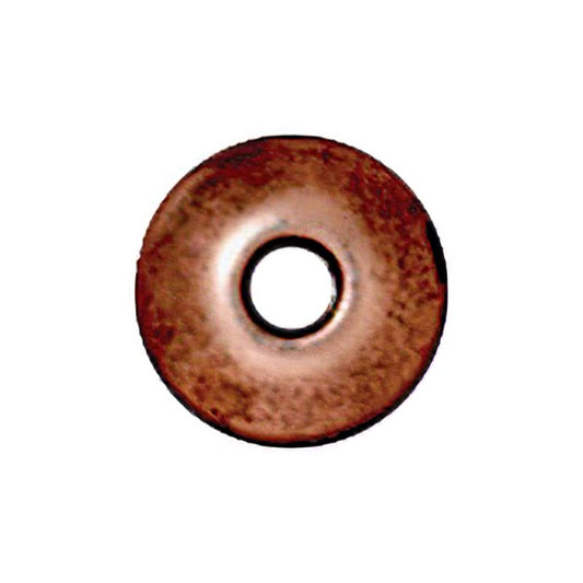 Findings - Bead Caps - 6mm Plain Bead Aligner - Antique Copper (10)