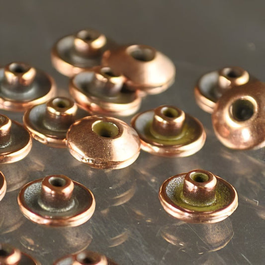 Findings - Bead Caps - 6mm Plain Bead Aligner - Antique Copper (10)