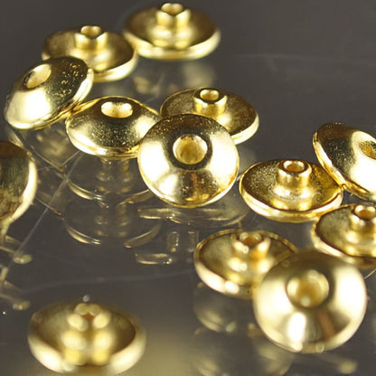 Findings - Bead Caps - 8mm Plain Bead Aligner - Bright Gold (10)