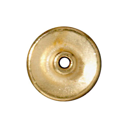 Findings - Bead Caps - 8mm Plain Bead Aligner - Bright Gold (10)