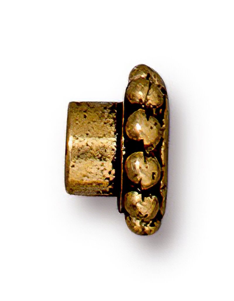 Bead Aligner - ID 4mm - Antiqued Gold (10)