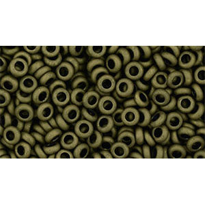 Toho Seed Beads - 8/0 - Demi Round - Matte Dark Olive