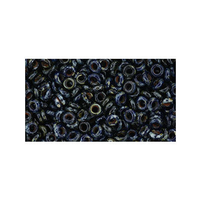 Toho Seed Beads - 8/0 - Demi Round - Hybrid Jet Picasso