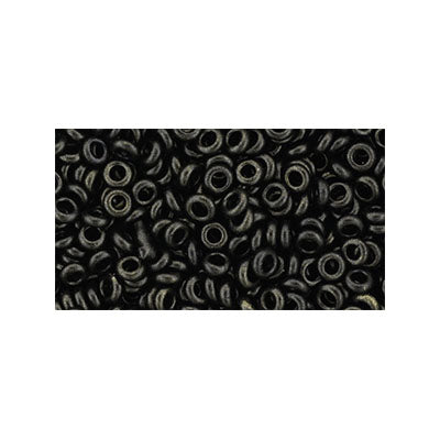 Toho Seed Beads - 8/0 - Demi Round - Hybrid Metallic Suede Dark Green