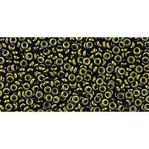Toho Seed Beads - 11/0 - Demi Round - Gold Lustered Dark Antique Bronze