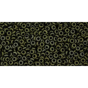 Toho Seed Beads - 11/0 - Demi Round - Matte Dark Olive