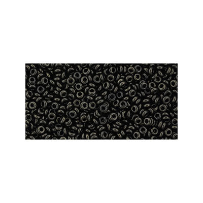 Toho Seed Beads - 11/0 - Demi Round - Hybrid Metallic Suede Dark Green